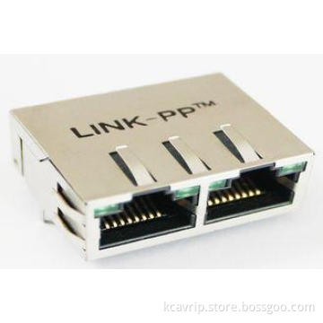 Double Shielded Multi-port RJ45 Modular Jack for IP Phone ,